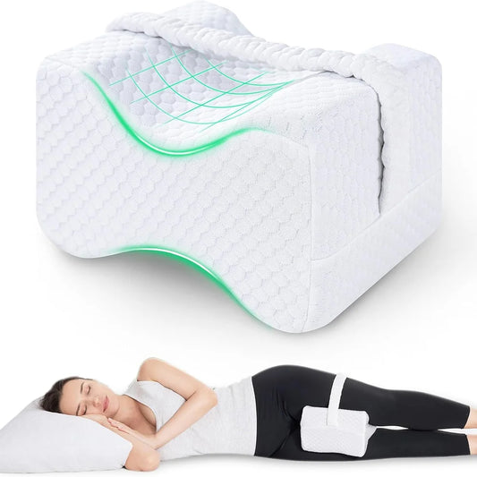 Élu Knee Support Pillow - Memory Foam Leg And Hip Alignment Cushion